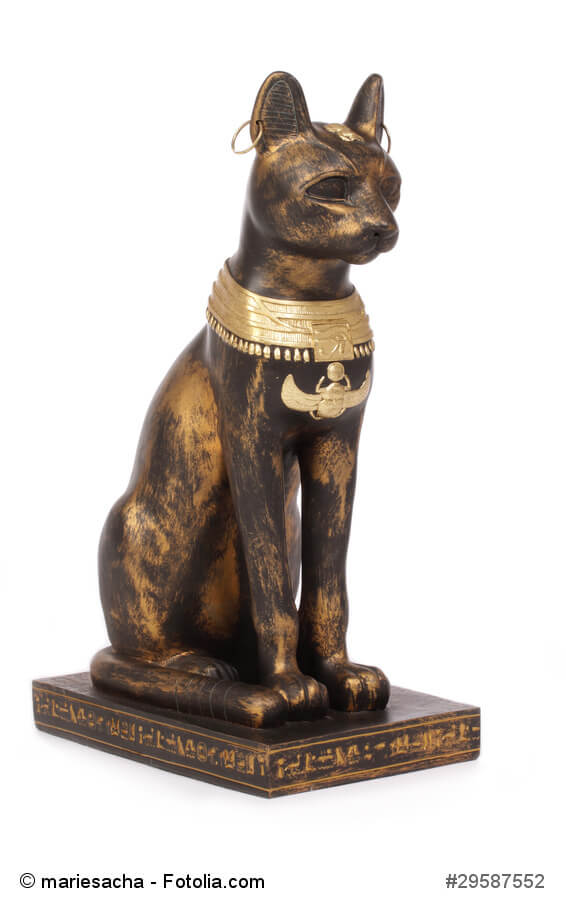Die ägyptische Göttin Bastet in Katzengestalt
