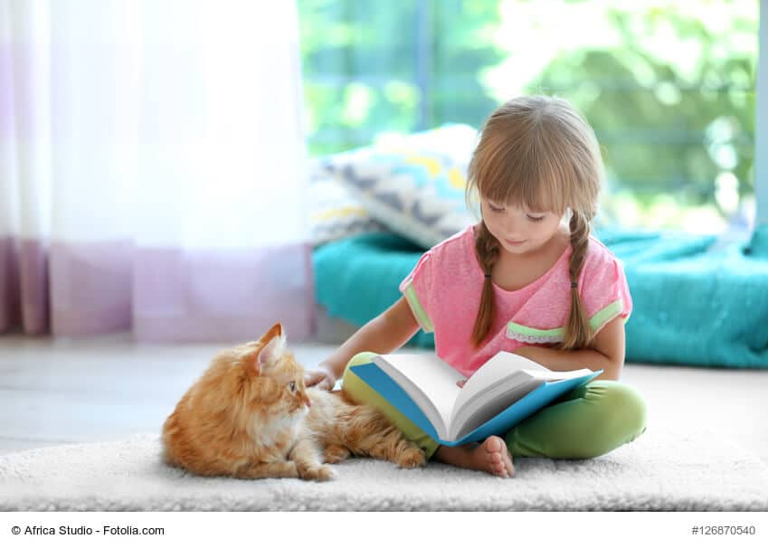 Katzen, Kinder und Entspannung