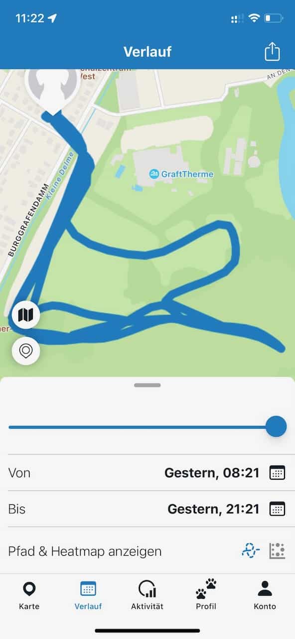 Die Aufzeichnung der Streckenverläufe funktioniert genauso zuverlässig wie das Live-Tracking in der App.